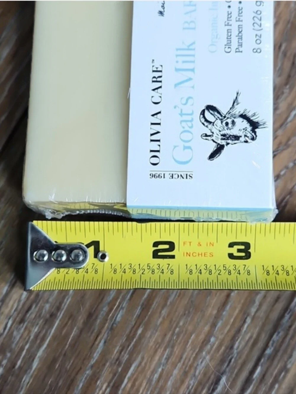 NWT Olivia Care Goat's Milk Bar Soap Organic Ingredients 8 oz
